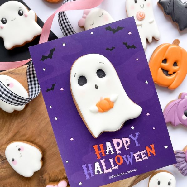 Duszek z dynią - ozdobna kartka