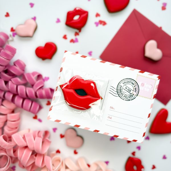 Kartka walentynkowa - usta