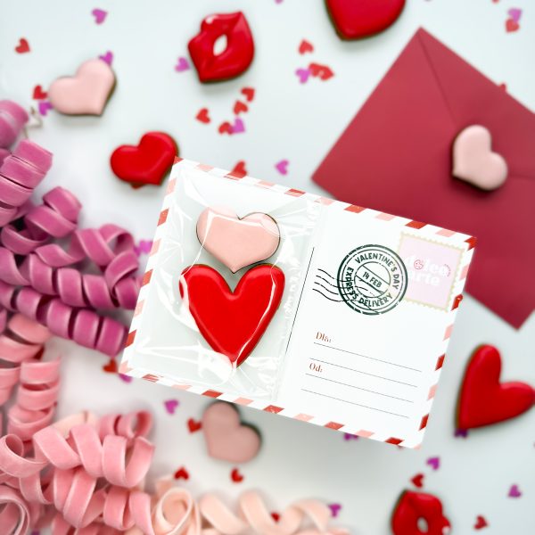 Kartka walentynkowa - serduszka 2