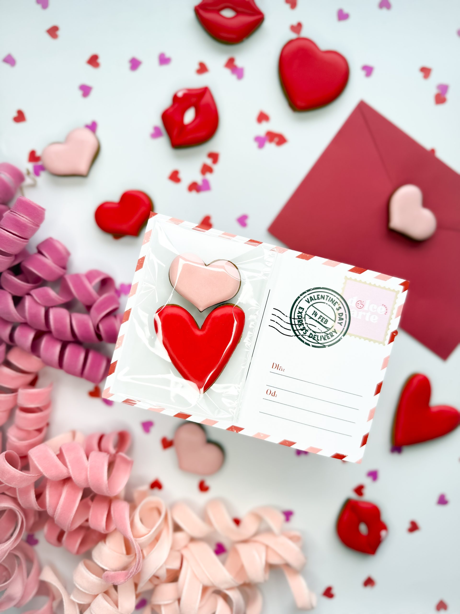 Kartka walentynkowa - serduszka 2