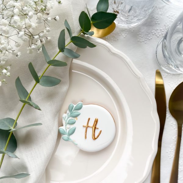 Plakietka okrągła z inicjałem