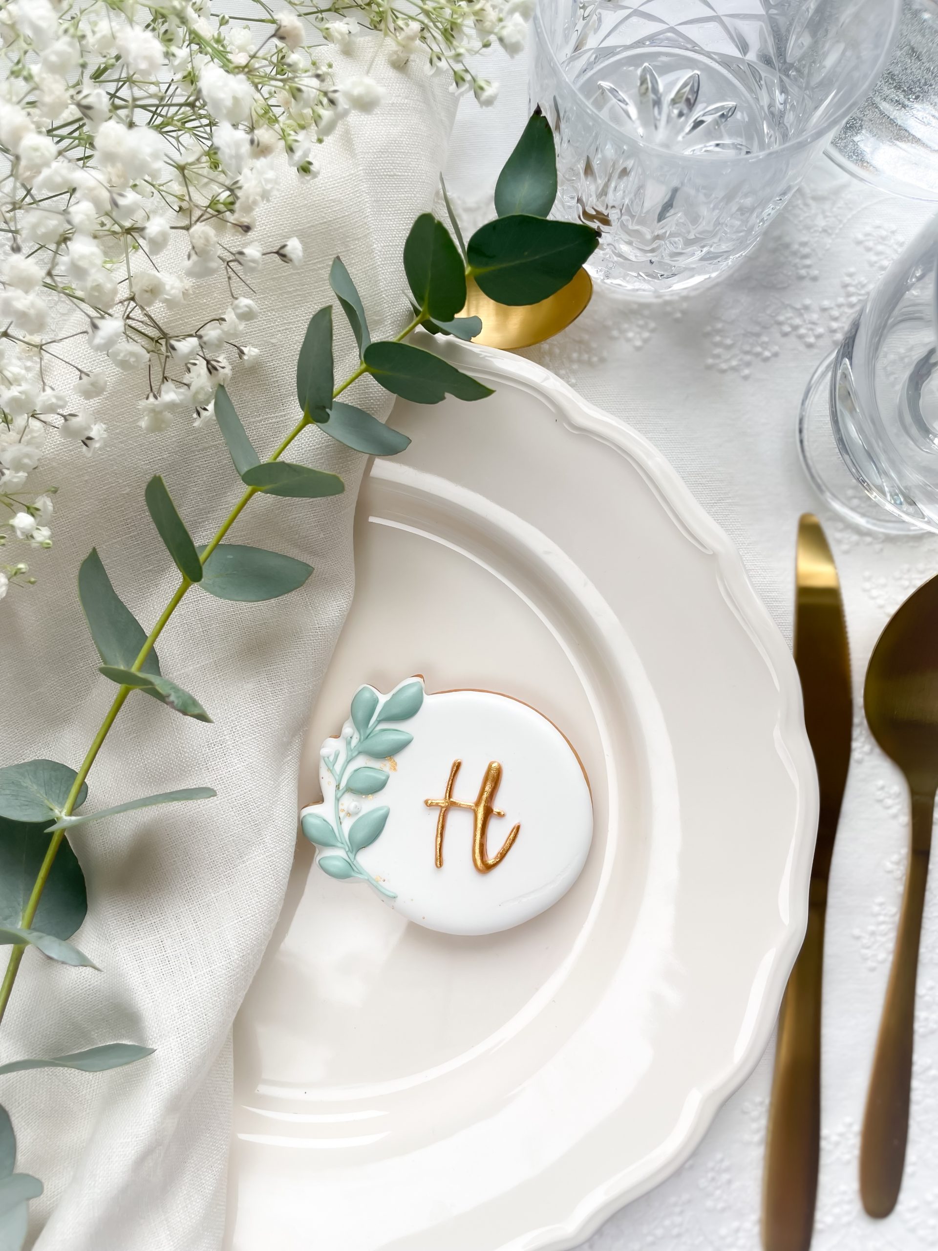 Plakietka okrągła z inicjałem