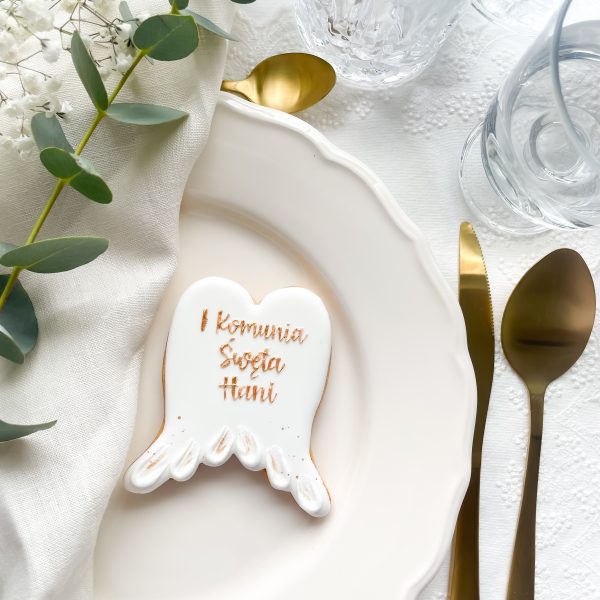 Skrzydła anioła - złoty napis