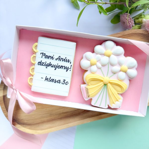 Bukiet stokrotek z notesem- zestaw