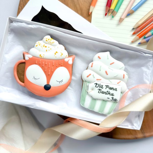 Kubek lisek z babeczką - zestaw