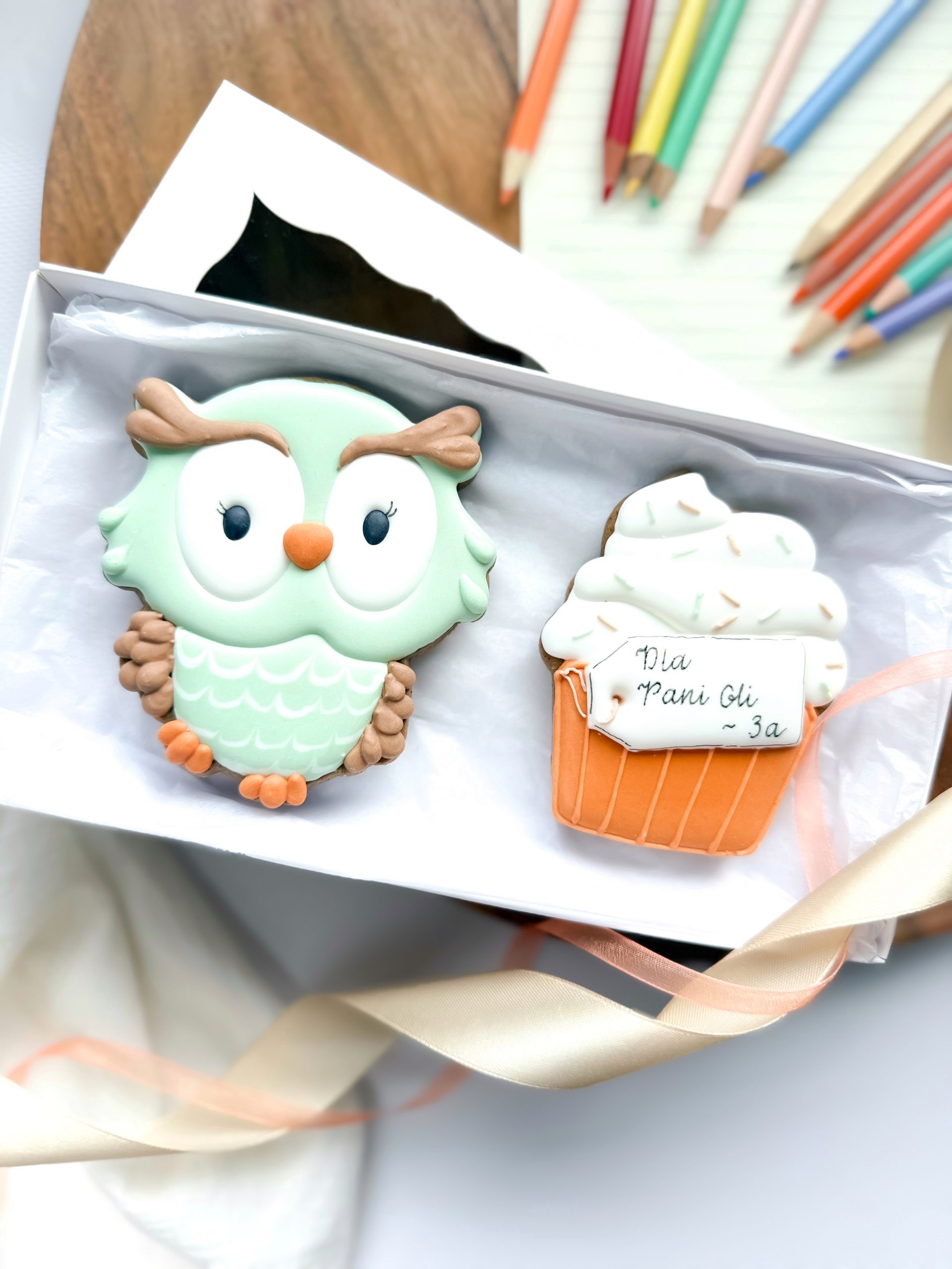 Sowa z babeczką - zestaw