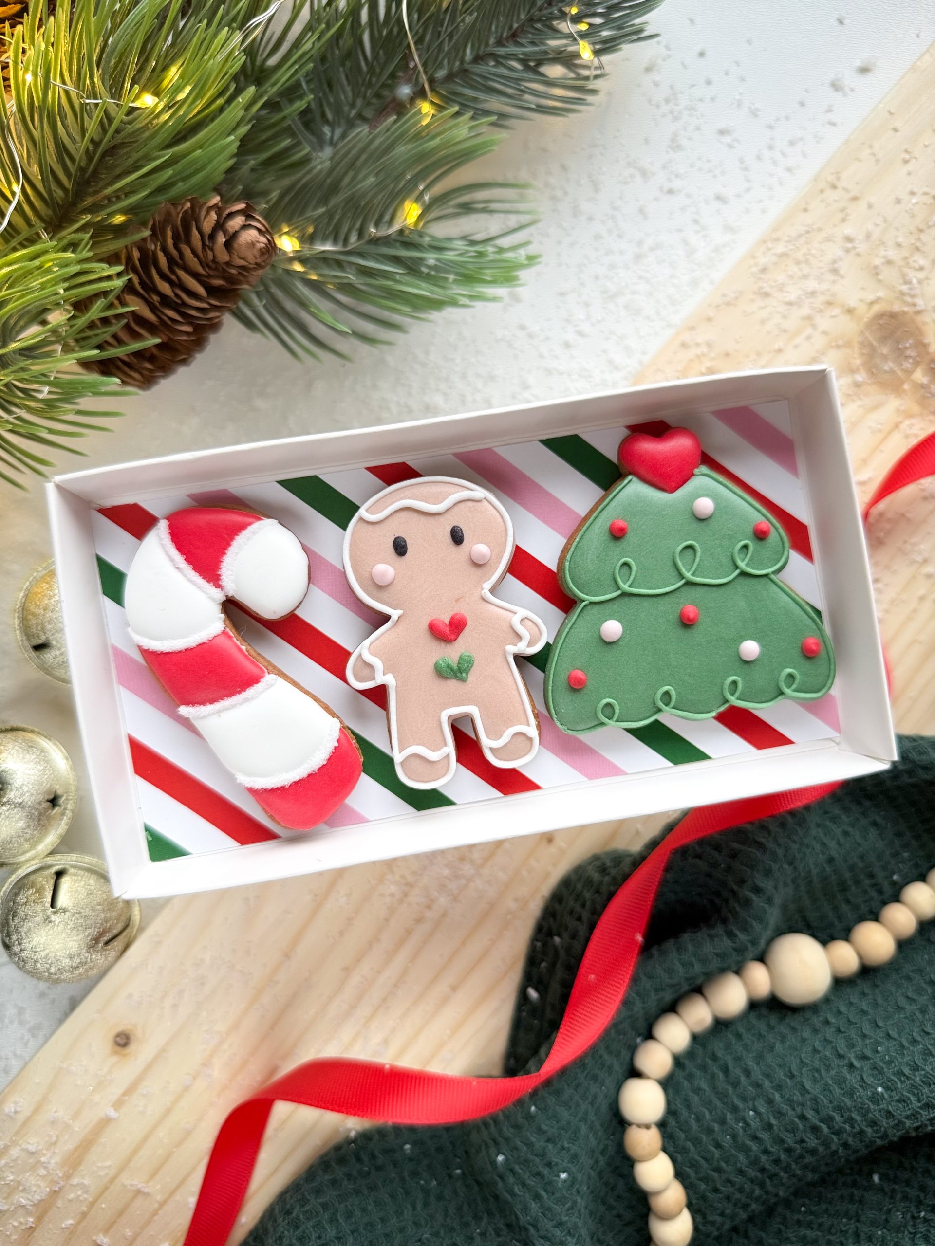 Ciastuś, choinka i laska cukrowa - zestaw mniejszy