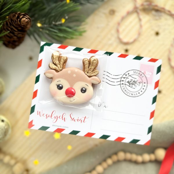 Pocztówka świąteczna - Reniferek
