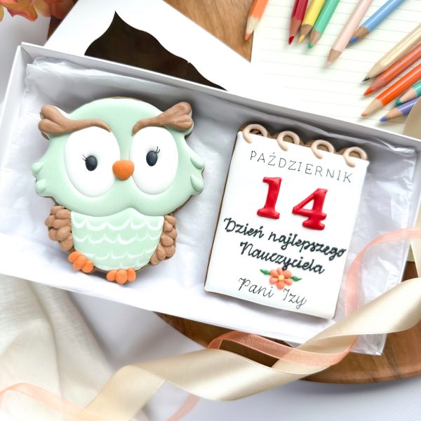 Sowa z kartką z kalendarza - zestaw