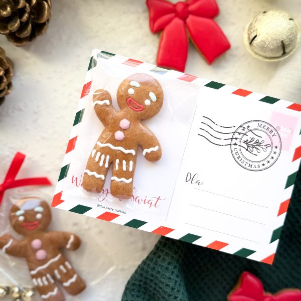 Pocztówka świąteczna - Piernikowy Ludzik