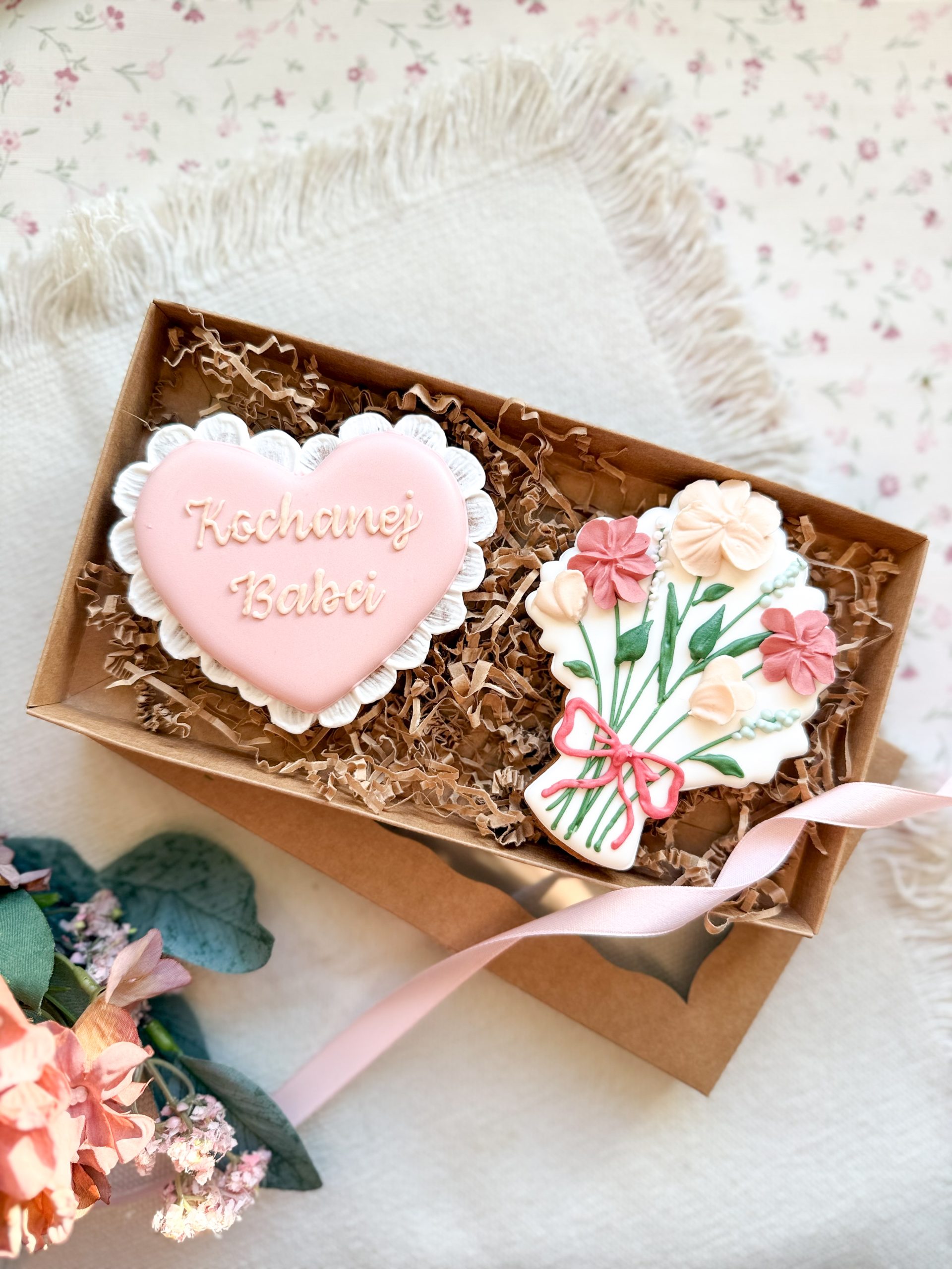 Bukiet z sercem dla Babci - zestaw