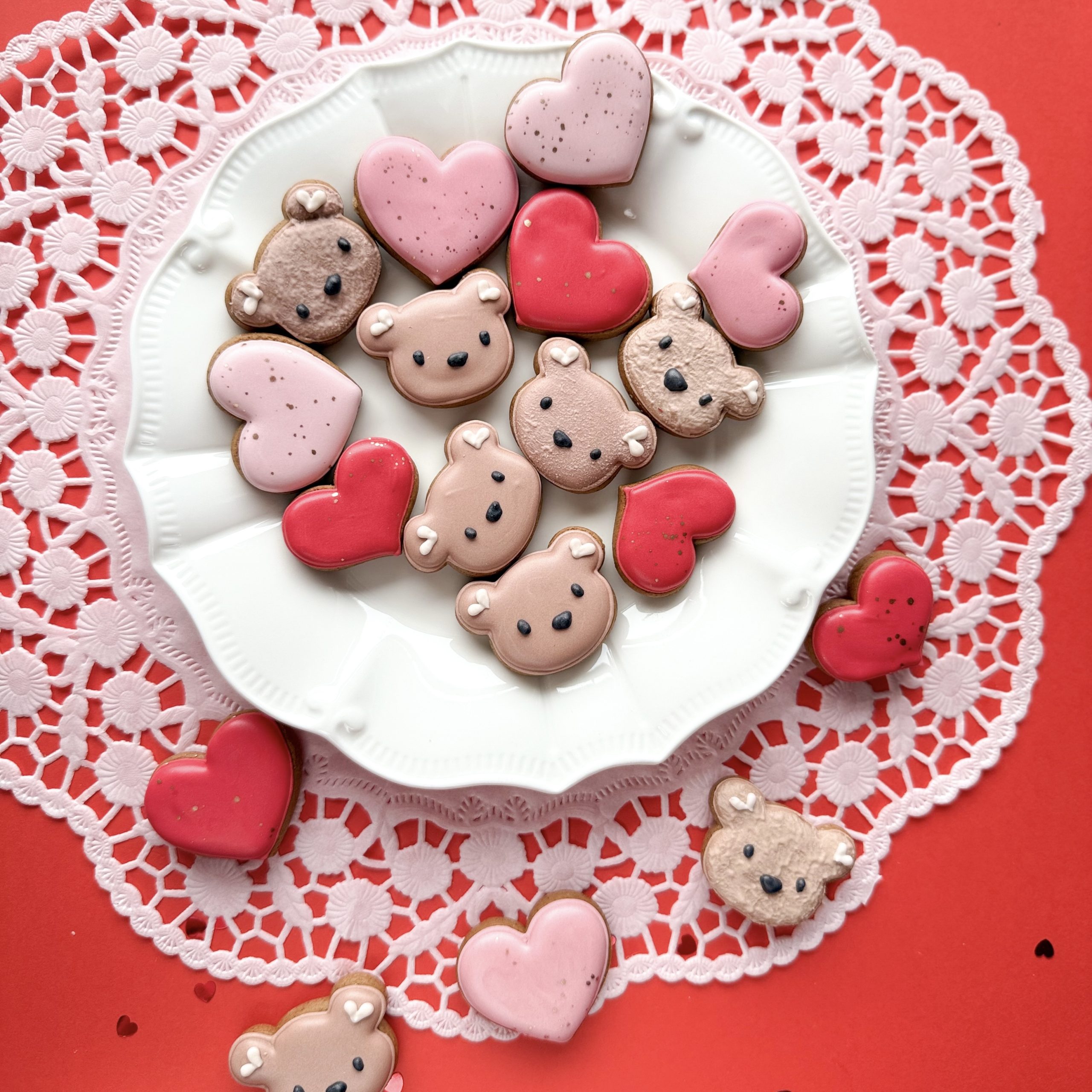 Misie i serduszka - zestaw 20 szt