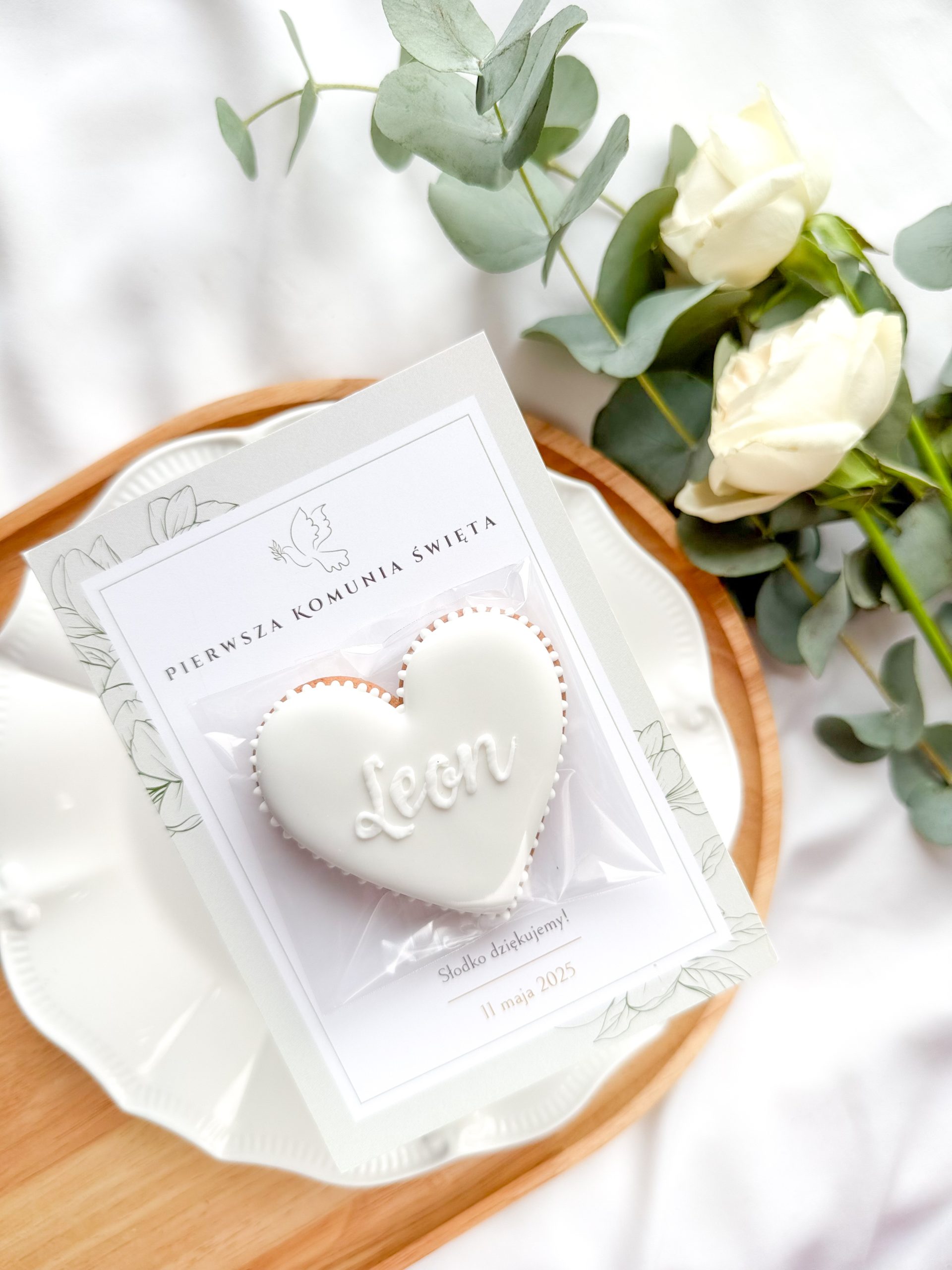 Podziękowanie personalizowane – serduszko z imieniem (wybór koloru)