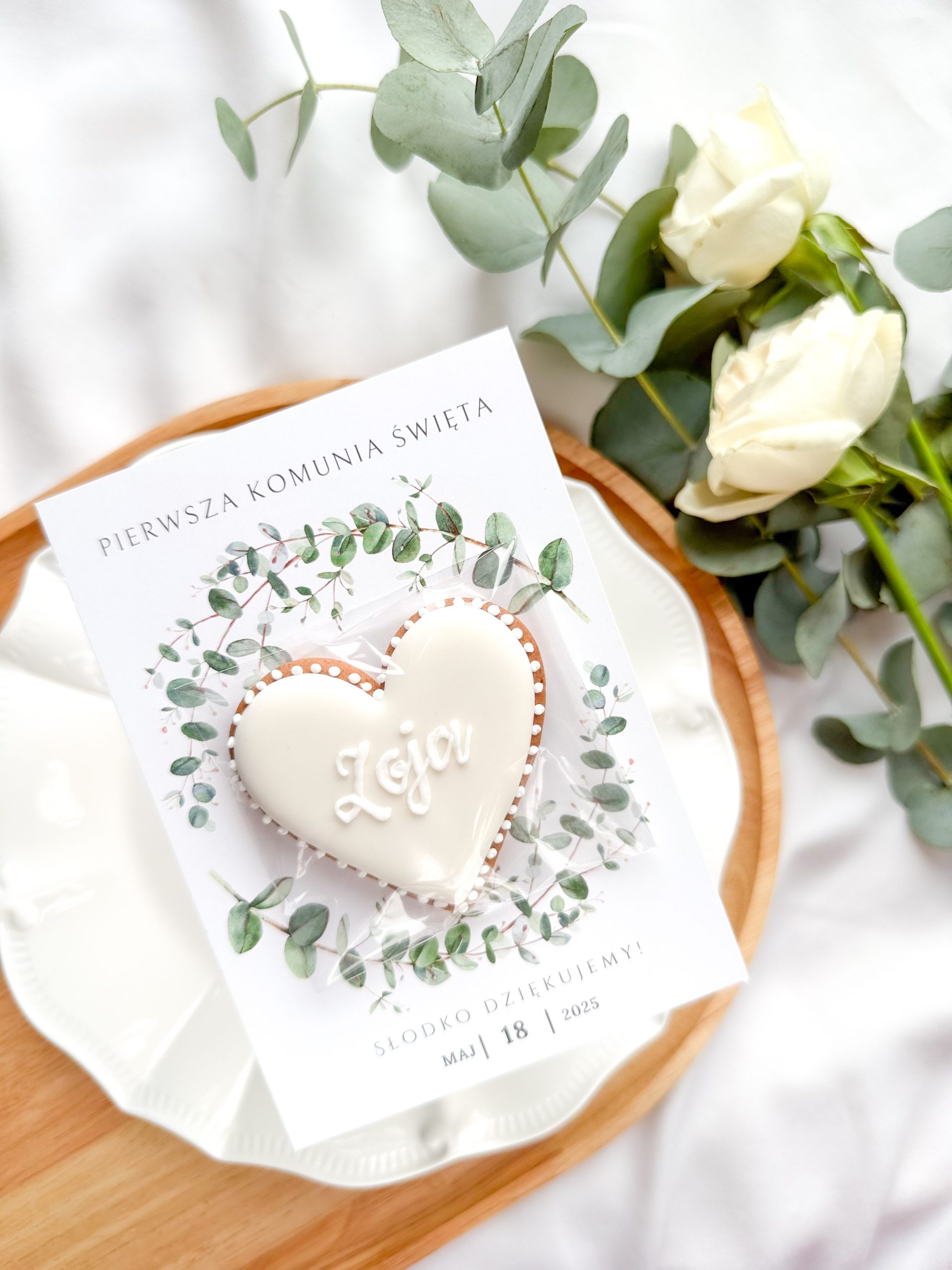 Podziękowanie personalizowane #2 – serduszko z imieniem (wybór koloru)