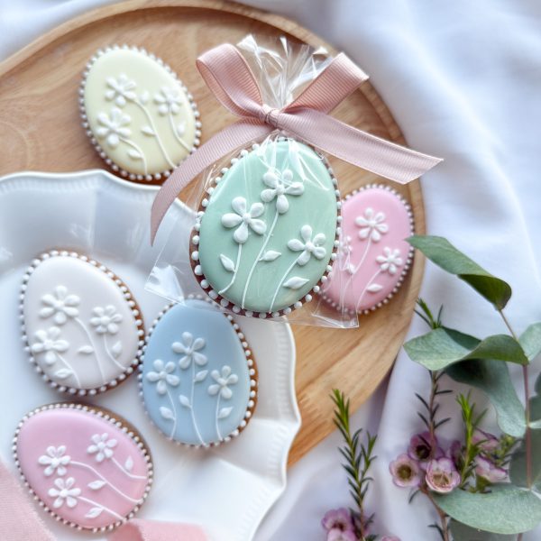 Pisanka pastelowa kwiatowa mniejsza  (wybór koloru)