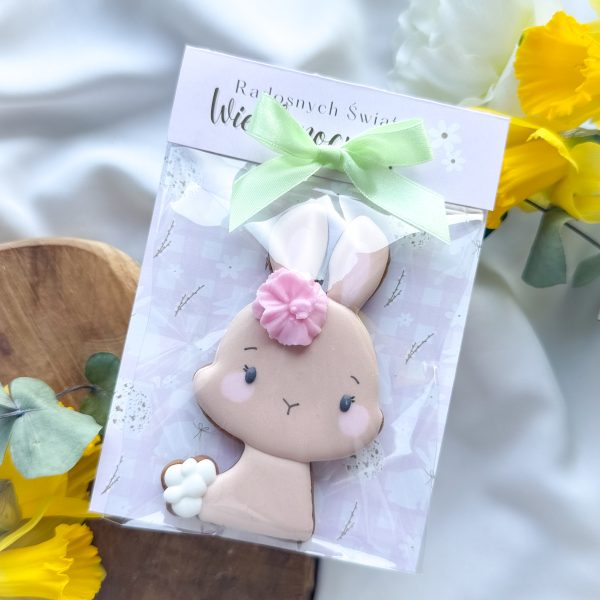 Zajączek z różowym kwiatkiem